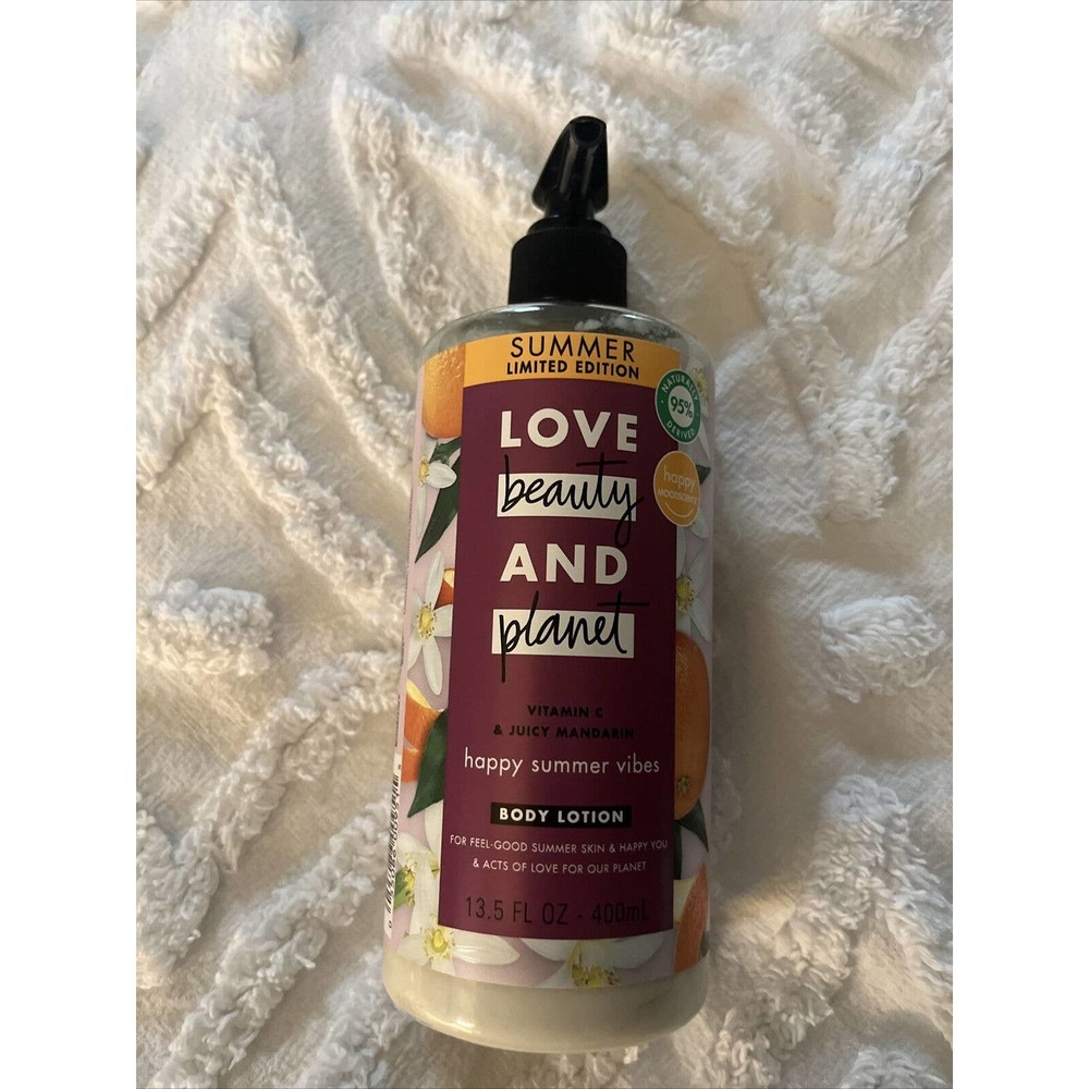 Love Beauty And Planet Body Lotion W/ Vitamin C & Juicy Mandarin 13.5 Oz. Happy